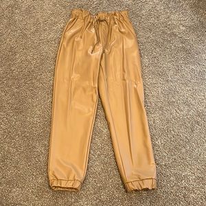 Abercrombie & Fitch Leather Joggers